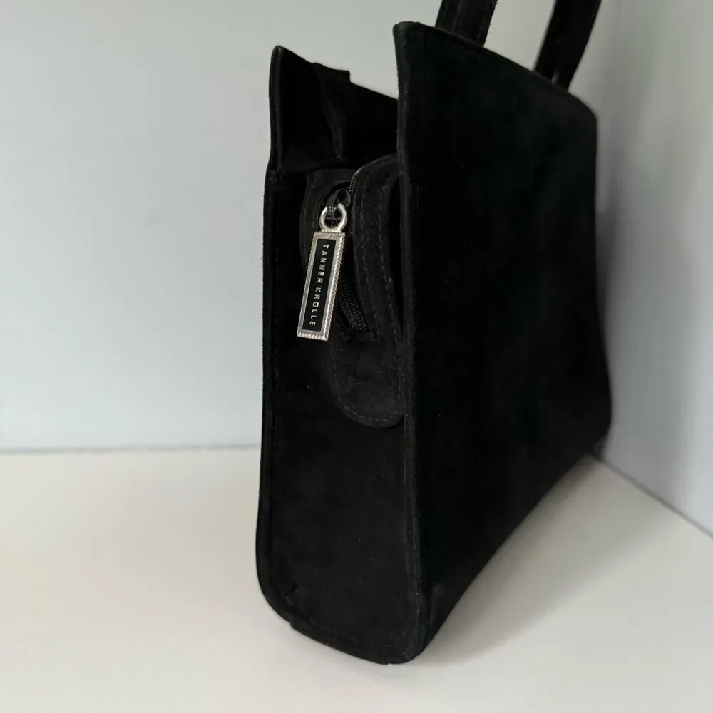 Rare Couture Tanner Krolle Black Suede Tote Bag – Icon of British Luxury Handbag